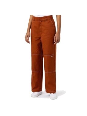 Dickies Women’s Sawyerville relaxed fit double knee pant- gingerbread color